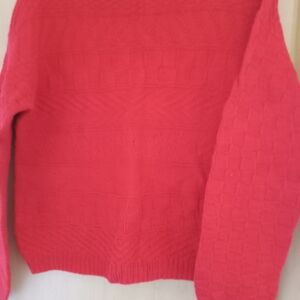 Hand Knit Women's Red Sweater